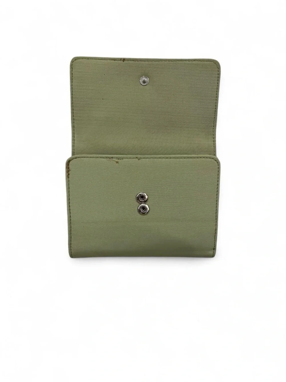 Fossil Olive Wallet with Stitched Detail